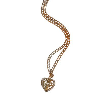 Collar Corazon brillante